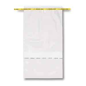 Saco estéril Nasco com tarja de identificação. Com cantos arredondados. Com uma camada interna de filtro - 1538ml - B01239WA